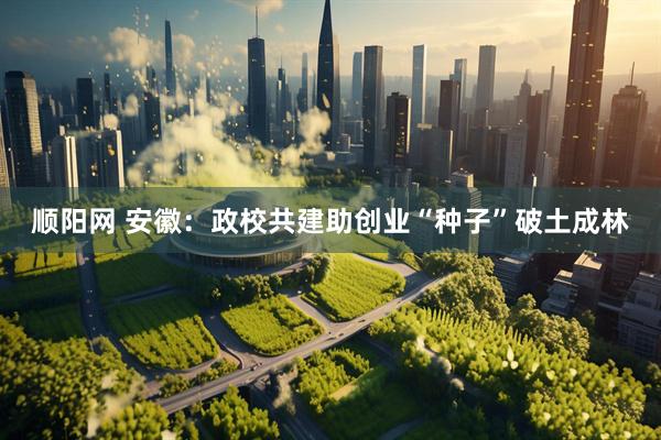 顺阳网 安徽：政校共建助创业“种子”破土成林