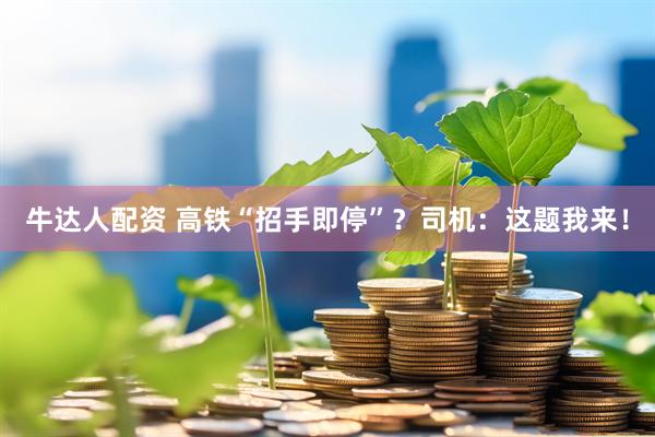 牛达人配资 高铁“招手即停”？司机：这题我来！