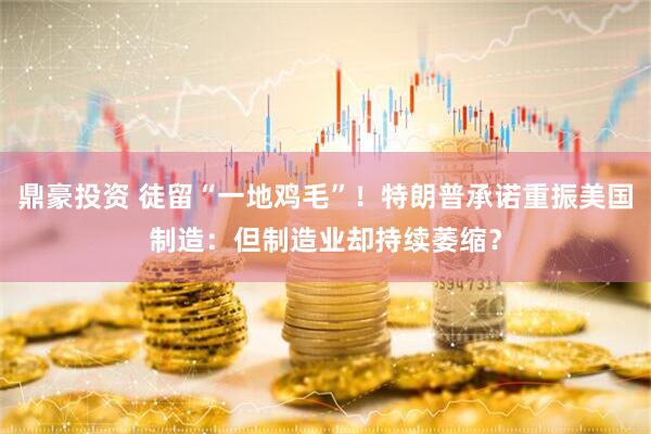 鼎豪投资 徒留“一地鸡毛”！特朗普承诺重振美国制造：但制造业却持续萎缩？